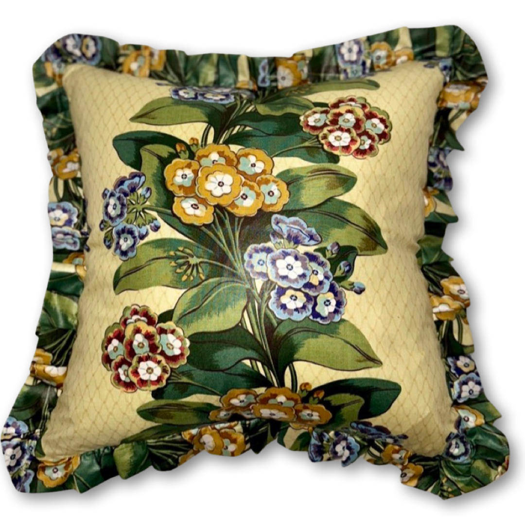 Osborne & Little floral cushion with frill