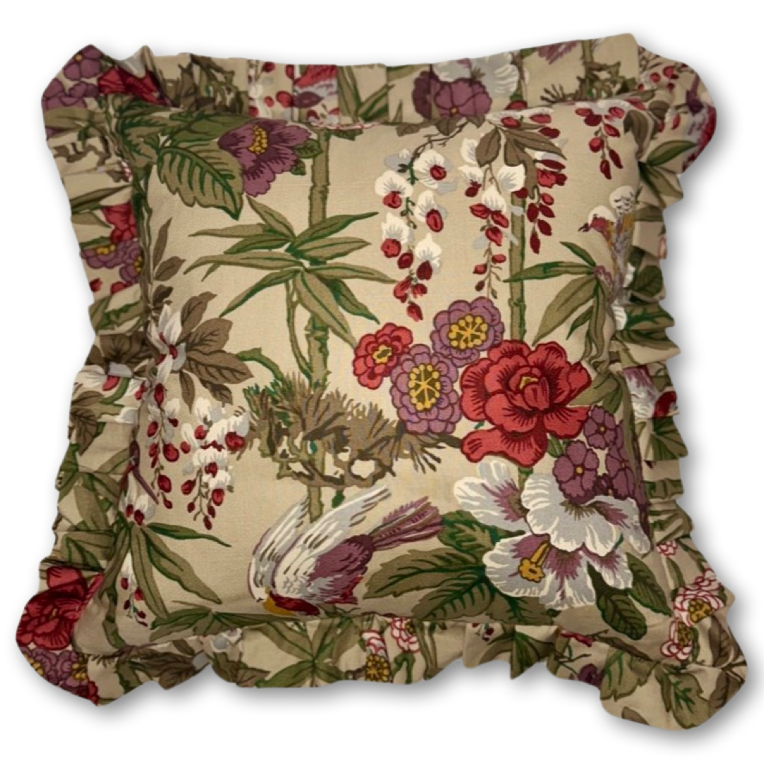 Liberty 'Fintry' floral cushion with frill